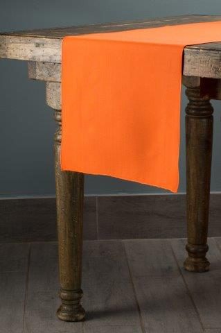 Classic Solid Tangerine table runner